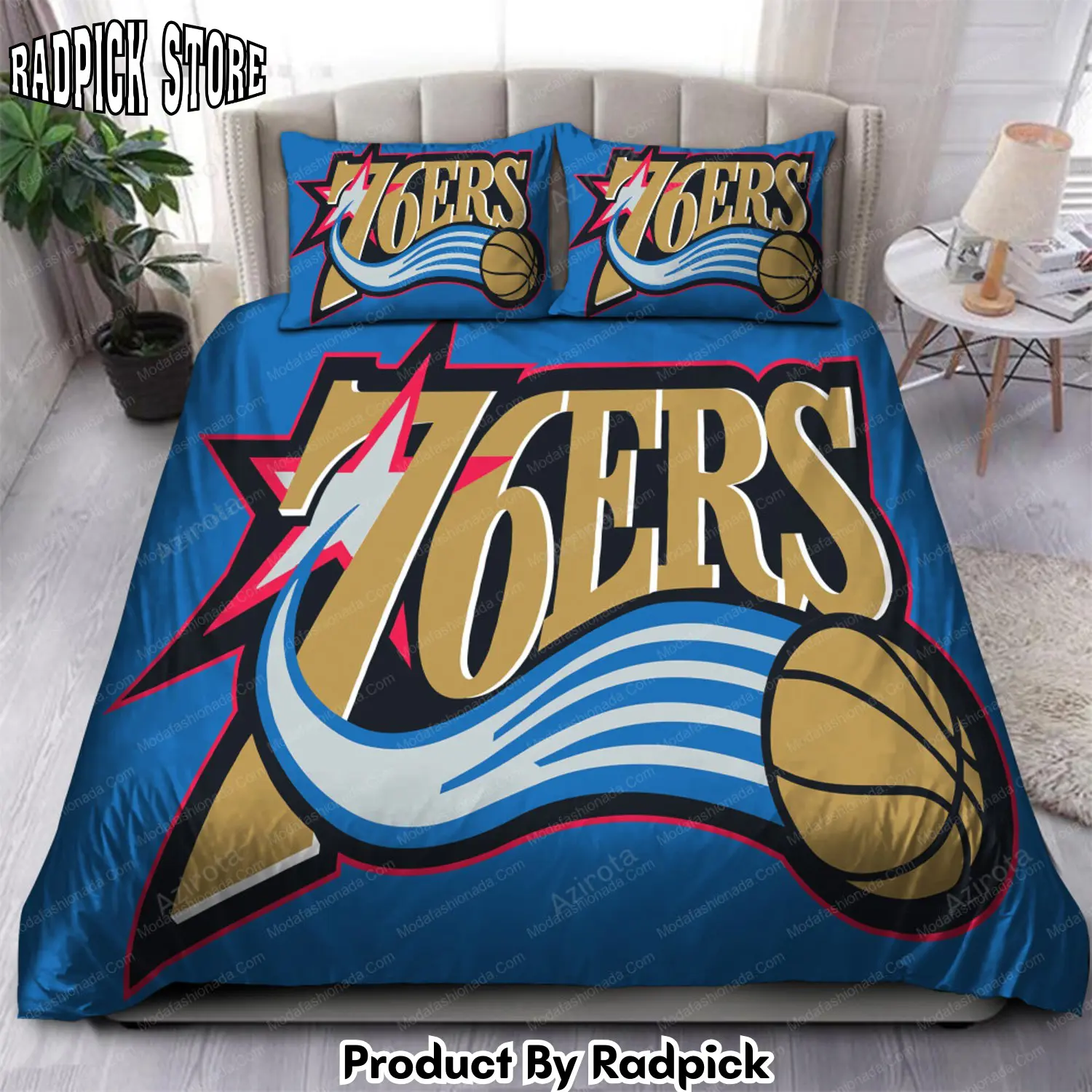 Radpick philadelphia 76ers logo 111 bedding sets rp3279022